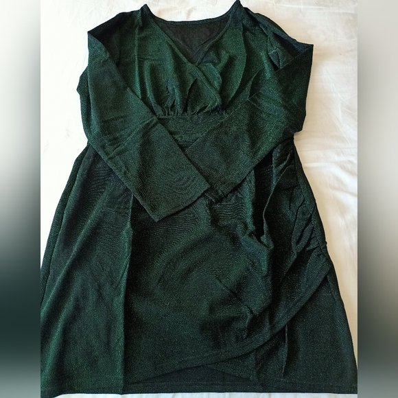 Shein Shimmery Green Dress XL - Picture 2 of 4